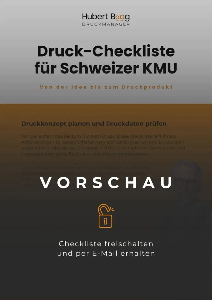 Vorschau Gratis Checkliste Druckprojekt
